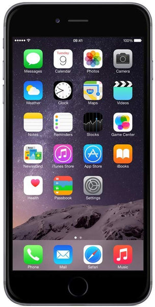 iPhone 6 Plus Unlocked No TouchID Black Front 
