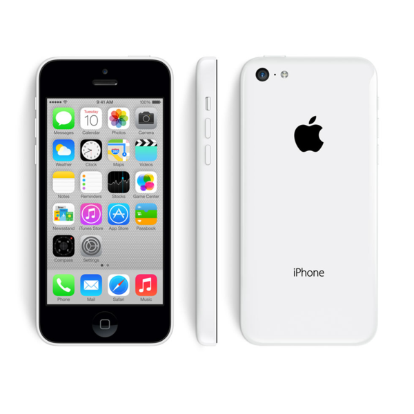 Apple iPhone 5C Unlocked White 3 View